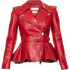 ALEXANDER MCQUEEN red leather jacket - 外套 - 