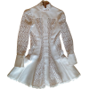 ALEXANDER MCQUEEN white lace mini dress - Obleke - 
