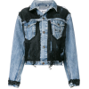 ALMAZ lace insert denim jacket - Jaquetas e casacos - 