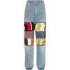 AMBUSH high waist knitted panel straight - 牛仔裤 - 