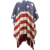 AMERICANa USA flag poncho - Jaquetas e casacos - 
