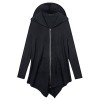 AMZ PLUS Women Plus Size Lightweight Full Zip Up Hooded Sweatshirt Hoodie Jacket Black 3XL - Outerwear - $25.59 