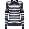 ANDREA BOGOSIAN Striped Knit Blouse In B - Srajce - kratke - 