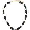 ANNI LU 18K gold-plated black rock sea p - Necklaces - 