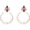 ANTON HEUNIS crystal-cluster pearl hoop - Naušnice - 
