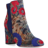 AQUAZZURA Ankle Boots Blue Kaia Embroide - Škornji - 