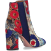 AQUAZZURA Ankle Boots Blue Kaia Embroide - Stiefel - 