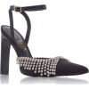 AREA black crystal embellished heel - 经典鞋 - 