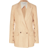 ARJÉ Double-breasted linen-blend blazer - Jaquetas e casacos - 