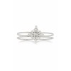 AS29 Baguette Rhombus Diamond & 18K Whit - Ringe - 5.10€ 