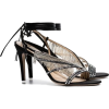 ATTICO Black Baby crystal trim sandals - サンダル - 