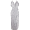 ATTICO sequined wrap-style cocktail dres - sukienki - 