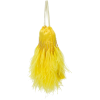 ATTICO yellow Ostrich feather mini pouch - Hand bag - 