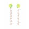 AYM green amethyst and pearl drop earrin - Aretes - 