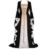 Abaowedding Women's Renaissance Medieval Costume Dress Lace up Irish Over Long Dresses Cosplay Retro Gown - Dresses - $4.01 