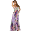 Abstract Print Gown - 模特（真人） - 