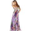 Abstract Print Gown - モデル - 