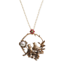 Adair Wild Rose and Love Birds Loop Vint - Necklaces - $110.72  ~ £84.15
