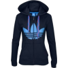 Adidas Black with Blue Hoodie - Пуловер - 