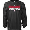 Chicago Bulls Heathered Black adidas On-Court Practice ClimaLite Long Sleeve T-Shirt - Maglie - $32.99  ~ 28.33€