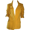 Adolfo 1970s Mustard Yellow Knit Blazer - Kurtka - 