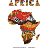 African Map in Material - Altro - 