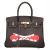 Ainifeel Women's Genuine Leather Printed Padlock Purses and Handbags On Clearance - Hand bag - $445.00 