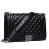 Ainifeel Women's Genuine Leather Quilted Handbags with Chain Strap Shoulder Handbags - Hand bag - $415.00 