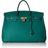 Ainifeel Women's Padlock Genuine leather 40CM Handbags - Hand bag - $555.00 