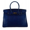 Ainifeel Women's Patent Leather Crocodile Embossed Handbags Top Handle Purse - Hand bag - $388.00 