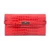 Ainifeel Women's Patent Leather Crocodile Embossed Padlock Wallet Billfold - Hand bag - $315.00 