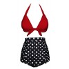 Aixy Women Retro Vintage Swimsuits Bathing Suits Halter Underwired Top High Waisted Bikinis Bottom - Swimsuit - $25.99  ~ £19.75