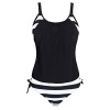 Aixy Womens Swimwear Tankini Set Stripes Lined up Double up - 水着 - $39.99  ~ ¥4,501