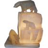 Alabaster Iceberg/Polar Bear lamp c1950s - Oświetlenie - 