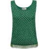 Alan Lee 1950s Emerald Beaded top - Ärmellose shirts - 