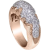 Alex Soldier Diamond Rose Gold Textured  - Rings - 