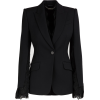 Alexander Mcqueen Black Lace Blazer - Jaquetas e casacos - 