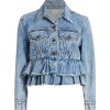 Alice + Olivia Jeans Fringed Peplum Crop - Куртки и пальто - 