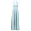 Alicepub Chiffon Bridesmaid Gown Maxi V-Neck Formal Dress Halter Party Prom Dress - Dresses - $139.99 