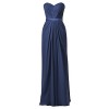 Alicepub Long Bridesmaid Dress Strapless Formal Gown Pleated Evening Party Dress - sukienki - $139.99  ~ 120.24€