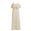Alicepub Long Chiffon Bridesmaid Cocktail Homecoming Evening Party Dresses Ruffle Sleeve - Dresses - $69.99  ~ £53.19
