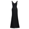Alicepub Mermaid Lace Bridesmaid Dress Long V-Neck Party Evening Dress Prom Gown - Dresses - $69.99 