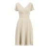 Alicepub V-Neck Chiffon Bridesmaid Dress Formal Bridal Party Evening Gown Short - Dresses - $69.99 