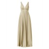 Alicepub V-Neck Sleeveless Bridesmaid Dress Long Empire Party Prom Evening Dress - Dresses - $69.99 
