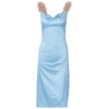 A-line dress with hair sling open back dress long skirt - Dresses - $25.99 