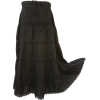 Alki'i Embroidered Full/Ankle Length gypsy bohemian long skirt Black - Skirts - $21.99  ~ £16.71