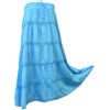 Alki'i Embroidered Full/Ankle Length gypsy bohemian long skirt Turquoise - Skirts - $21.99 