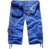 Allonly Men's Cargo Durable Cotton Loose Fit Multi Pocket Cargo Shorts Capri Pants - Shorts - $33.99 