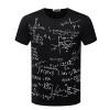 Allonly Men's Fashion Lightweight Short Sleeve T-Shirt Casual Math Formula Printed Shirt - Camisa - curtas - $10.31  ~ 8.86€