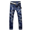 Allonly Men's Stylish Casual Slim Fit Stretch Straight Leg Printed Jeans Pants - 裤子 - $34.99  ~ ¥234.44